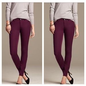 Banana Republic maroon Sloan pants- zip ankle