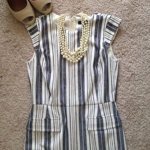 J. Crew | Striped Tweed Patch-Pocket Sheath Size 2