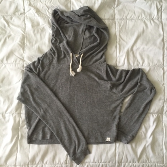 Grey Crop Too Hoodie
