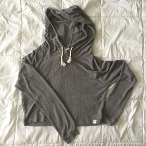 Grey Crop Too Hoodie