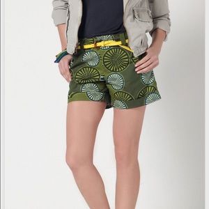 Green and blue Anthropologie shorts
