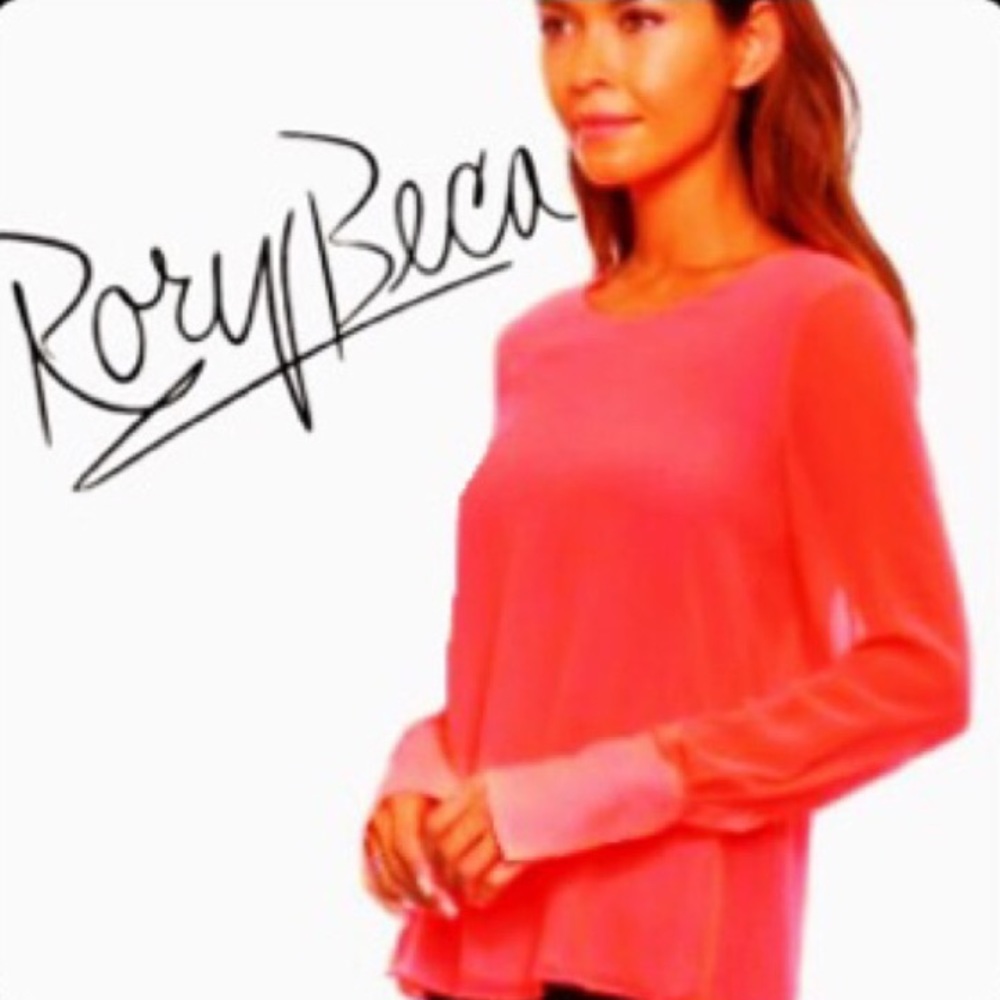 Rory Beca Sommer Open Back Blouse Sheer Tunic Top