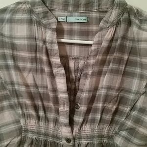 Light pink, grey, and white