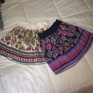 2 Aztec Printed Skirts