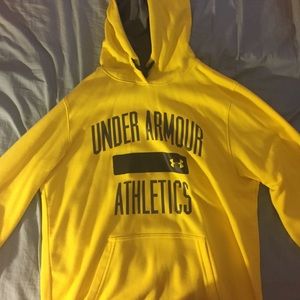 yellow under armour hoodie