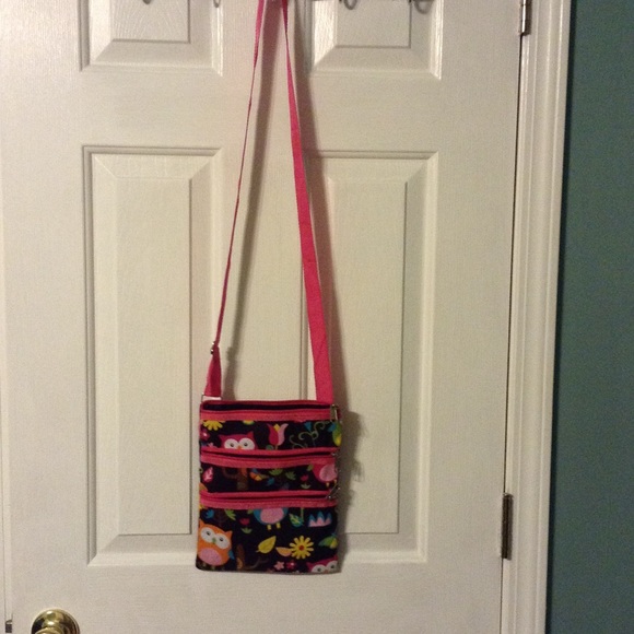 Owl print crossbody bag