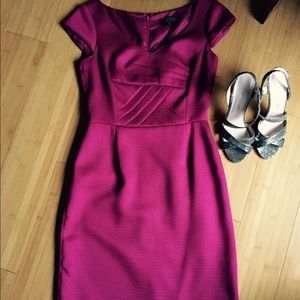 Tahari ASL 2P Fuchsia/Magenta Dress