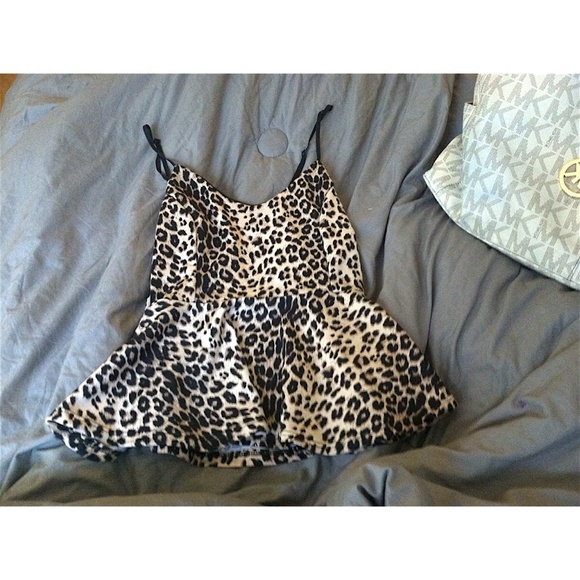 Cheetah peplum top!