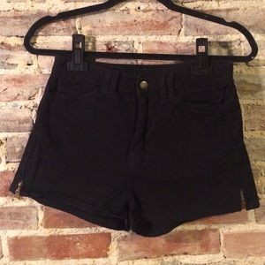 American Apparel Denim Black Shorts Size 24/25