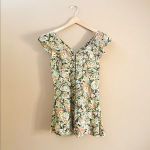 Staring at Stars Buttondown Crossback Romper