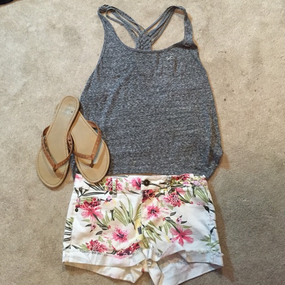 Tropical print shorts