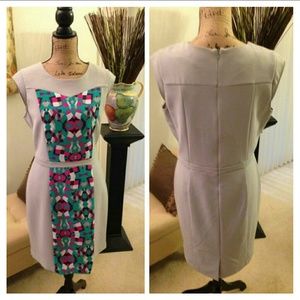 Grey multicolored dress. Size Large