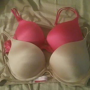Gently used pink bras