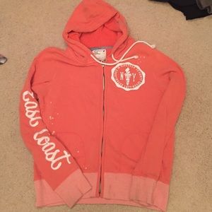 Orange zip hoodie