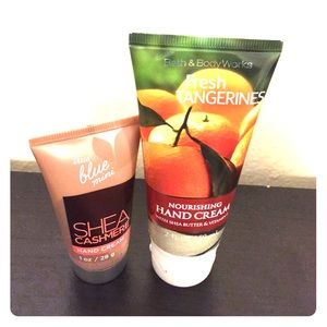Fresh Tangerine and Shea Cashmere lotions
