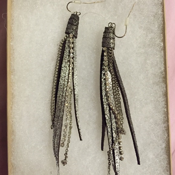 Hāzel tassel rhinestone fringe earrings