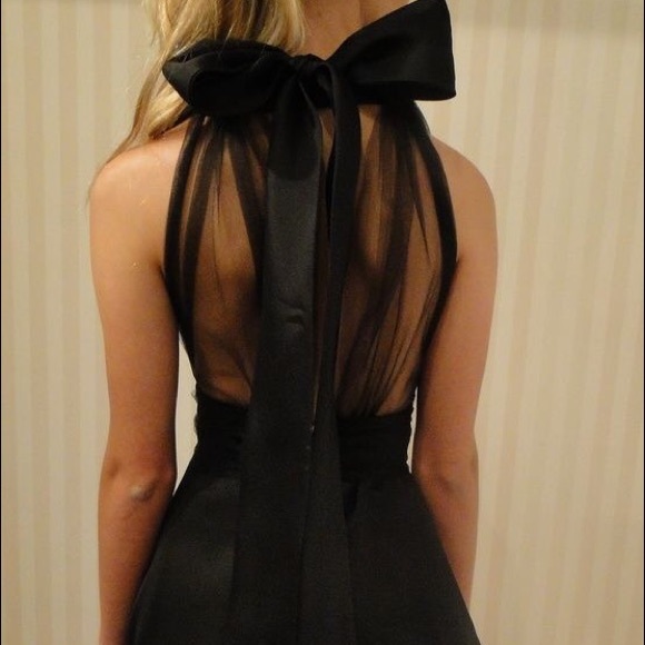 Black Formal Dress with Big Bow
