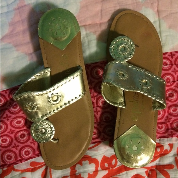 Jack Rogers silver look-a-like sandals