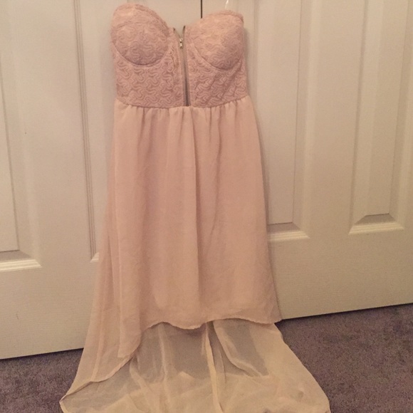 Free People Dresses & Skirts - Cream high/low strapless dress size XS