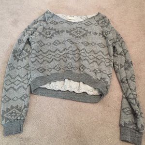 Aztec cropped sweater