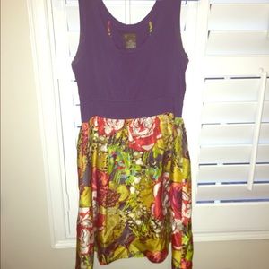 100% silk floral dress