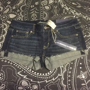 AE Sparkle Shortie Denim Shorts