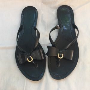 Black bow jellie sandals