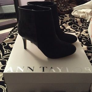 Ann Taylor-Robyn haircalf ankle booties