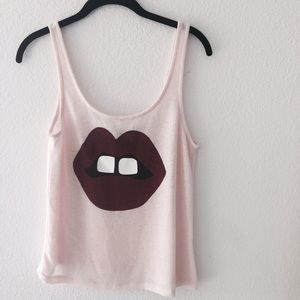 H&M Pink Graphic Tank 💋