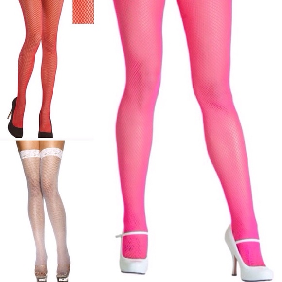 All 3for$10 stocking&tights White Red & Pink