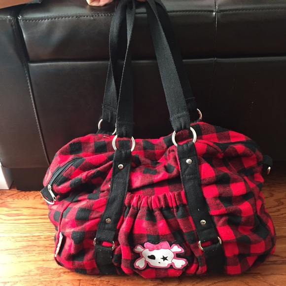 Handbags - Skull Plaid Handbag