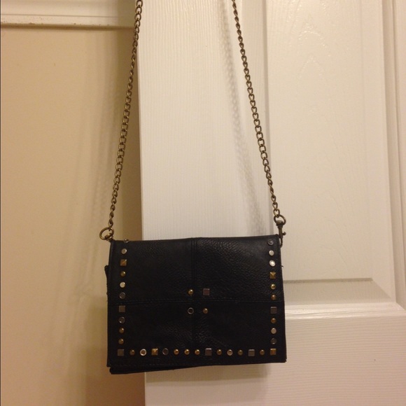 Black studded cross body purse - Picture 2 of 4