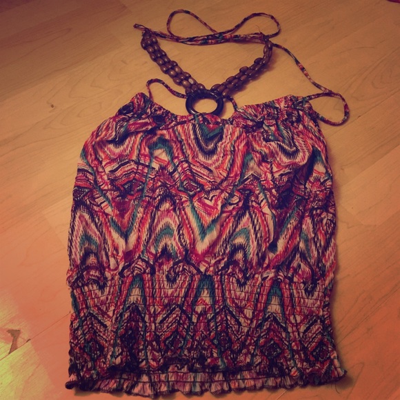 Colorful bohemian strapless top - Picture 1 of 1