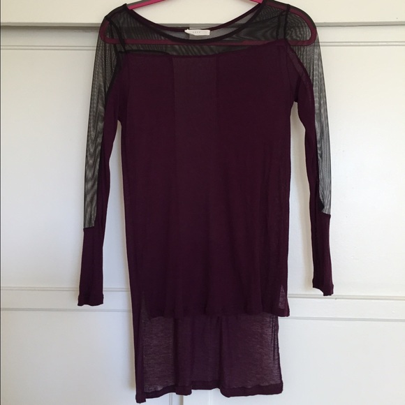 Lush sweater/mesh top