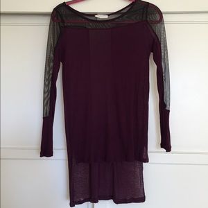 Lush sweater/mesh top