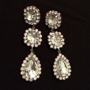 3-tier rhinestone earrings