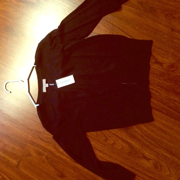 Black zip up cardigan