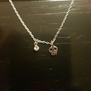 Urban Outfitters Skull and Gem Necklace