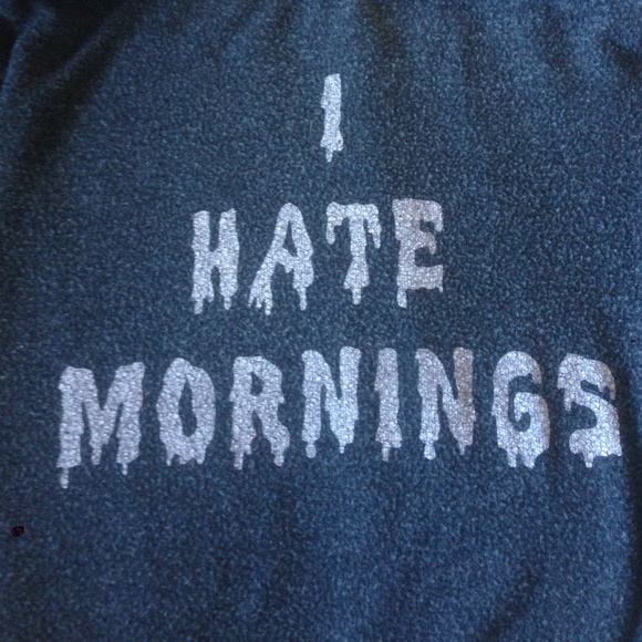 Wildfox I Hate Mornings Grey Jumper - Picture 2 of 2