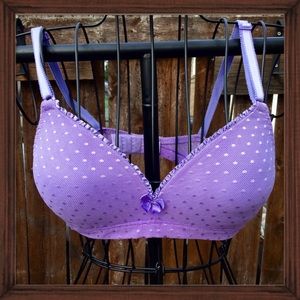 Lavender Lace Wireless Bra; NWOT