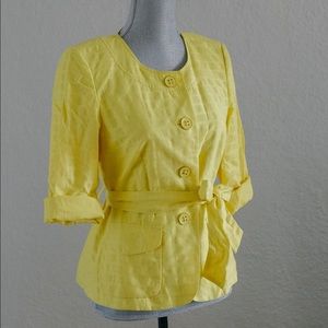 SALE! Banana Republic Yellow seersucker blazer