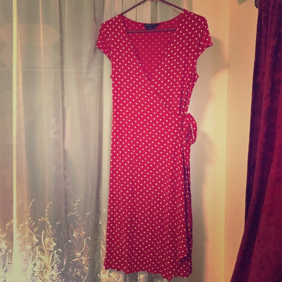 Delicious polka dot  wrap dress