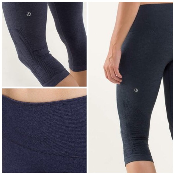 lululemon athletica Pants - Lululemon Cadet Blue Crops