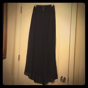 Sheer black long skirt