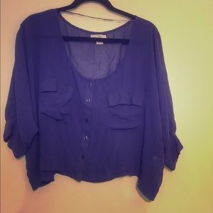 Blue cotton on shirt