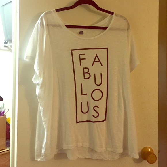 Old Navy Tops - Old Navy Plus XXL Fabulous Shirt Flowy White soft