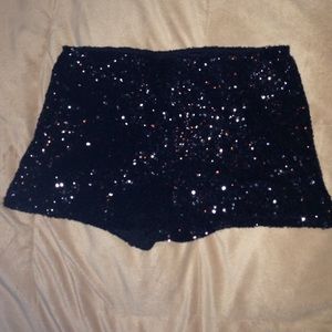 All black sequence shorts
