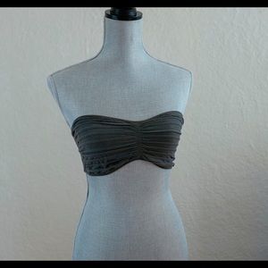 Ruffled bandeau top