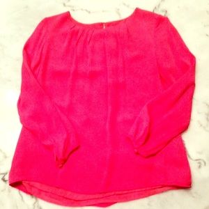 J.Crew Silk Blouse - Hot Pink