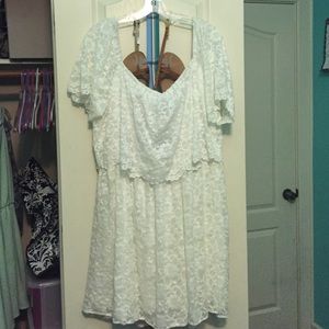 ASOS Curve Cold Shoulder Lace Dress